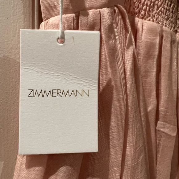 NWT ZIMMERMANN Dancer Linen Silk midi dress sz1 - Picture 8 of 8
